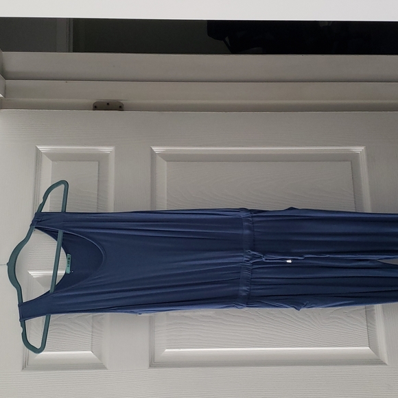 Pink Lily blue jumpsuit, size small - Picture 2 of 3